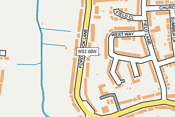 WS3 4BW map - OS OpenMap – Local (Ordnance Survey)