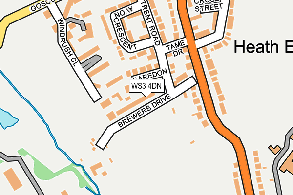 WS3 4DN map - OS OpenMap – Local (Ordnance Survey)