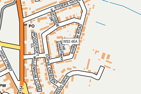 WS3 4EA map - OS OpenMap – Local (Ordnance Survey)