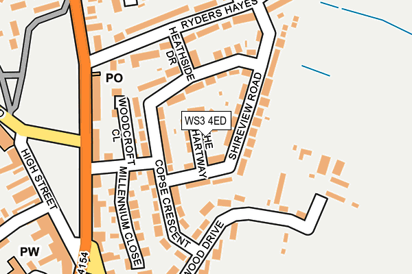 WS3 4ED map - OS OpenMap – Local (Ordnance Survey)