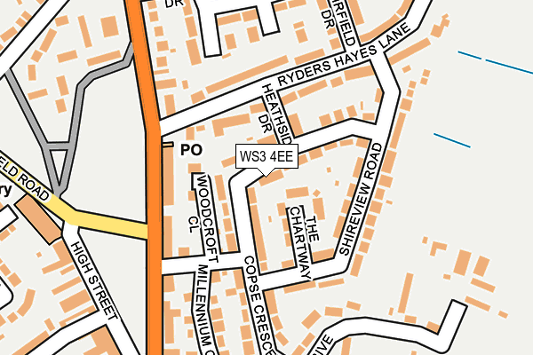 WS3 4EE map - OS OpenMap – Local (Ordnance Survey)