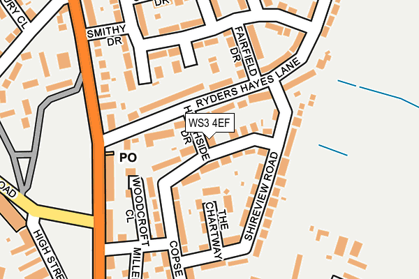 WS3 4EF map - OS OpenMap – Local (Ordnance Survey)