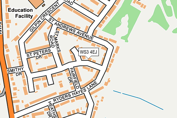 WS3 4EJ map - OS OpenMap – Local (Ordnance Survey)