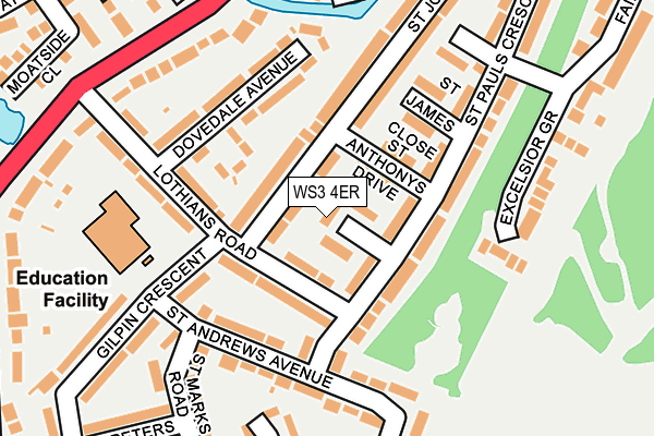 WS3 4ER map - OS OpenMap – Local (Ordnance Survey)