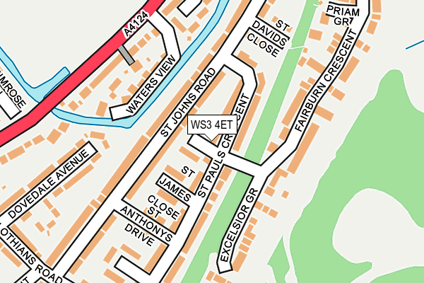 WS3 4ET map - OS OpenMap – Local (Ordnance Survey)