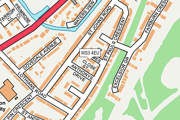 WS3 4EU map - OS OpenMap – Local (Ordnance Survey)
