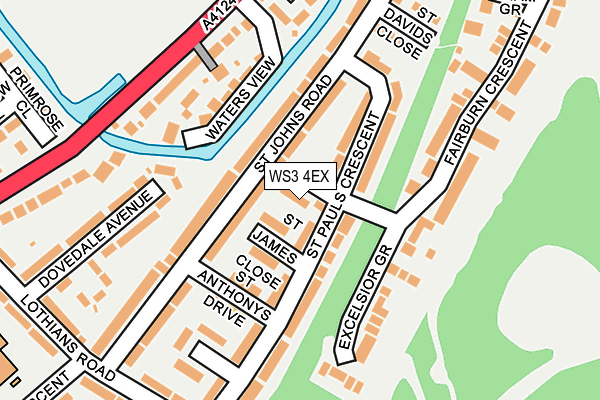 WS3 4EX map - OS OpenMap – Local (Ordnance Survey)