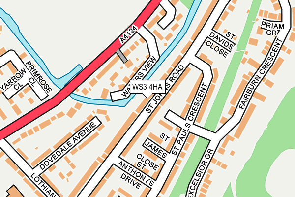 WS3 4HA map - OS OpenMap – Local (Ordnance Survey)