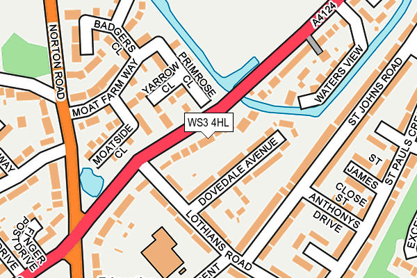 WS3 4HL map - OS OpenMap – Local (Ordnance Survey)