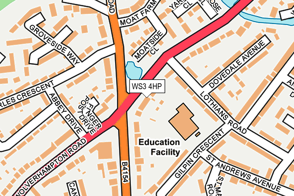 WS3 4HP map - OS OpenMap – Local (Ordnance Survey)