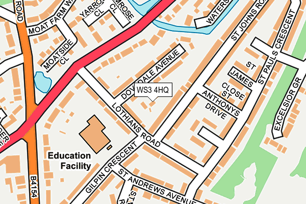 WS3 4HQ map - OS OpenMap – Local (Ordnance Survey)