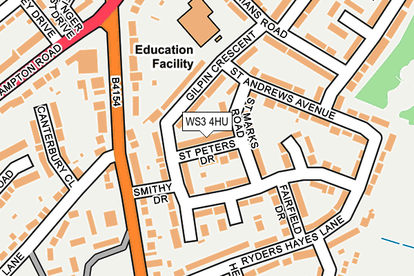 WS3 4HU map - OS OpenMap – Local (Ordnance Survey)