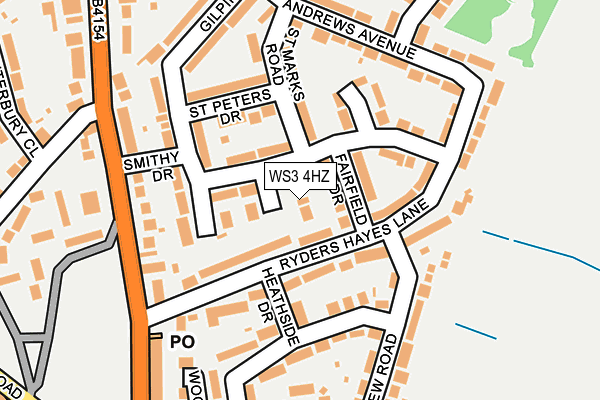 WS3 4HZ map - OS OpenMap – Local (Ordnance Survey)