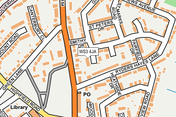 WS3 4JA map - OS OpenMap – Local (Ordnance Survey)