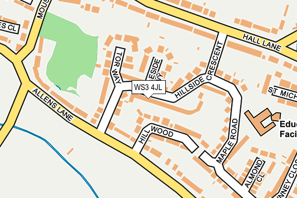 WS3 4JL map - OS OpenMap – Local (Ordnance Survey)