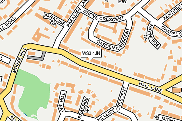 WS3 4JN map - OS OpenMap – Local (Ordnance Survey)