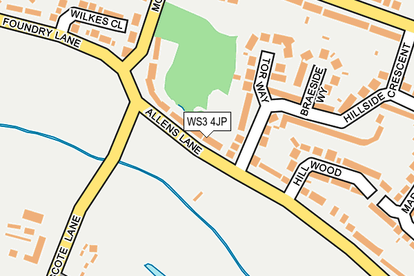 WS3 4JP map - OS OpenMap – Local (Ordnance Survey)