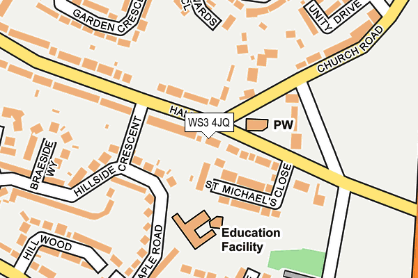 WS3 4JQ map - OS OpenMap – Local (Ordnance Survey)
