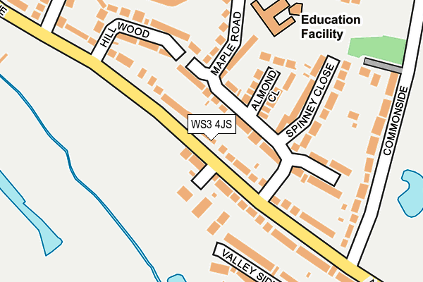 WS3 4JS map - OS OpenMap – Local (Ordnance Survey)