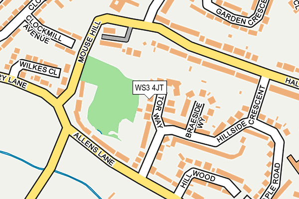 WS3 4JT map - OS OpenMap – Local (Ordnance Survey)