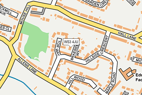 WS3 4JU map - OS OpenMap – Local (Ordnance Survey)