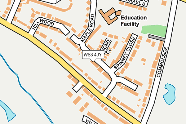 WS3 4JY map - OS OpenMap – Local (Ordnance Survey)