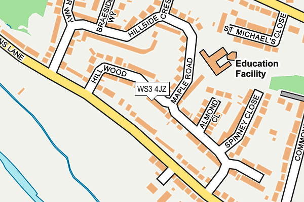 WS3 4JZ map - OS OpenMap – Local (Ordnance Survey)