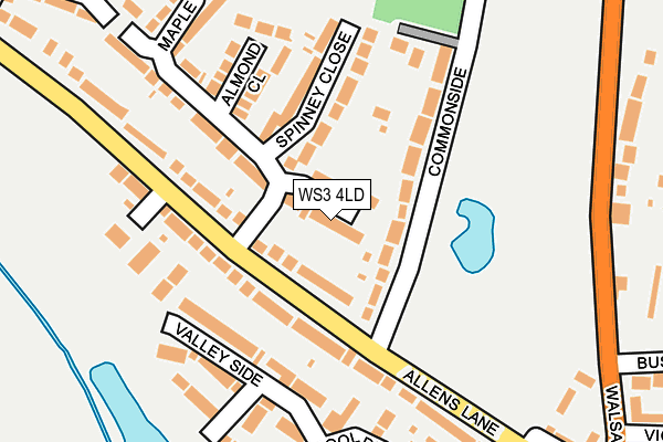 WS3 4LD map - OS OpenMap – Local (Ordnance Survey)