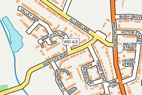 WS3 4LE map - OS OpenMap – Local (Ordnance Survey)