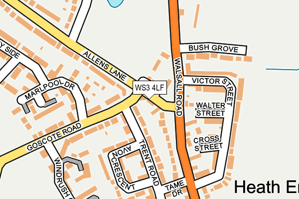 WS3 4LF map - OS OpenMap – Local (Ordnance Survey)