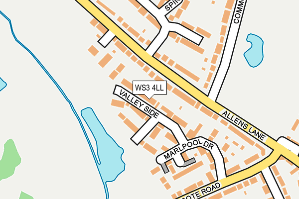 WS3 4LL map - OS OpenMap – Local (Ordnance Survey)