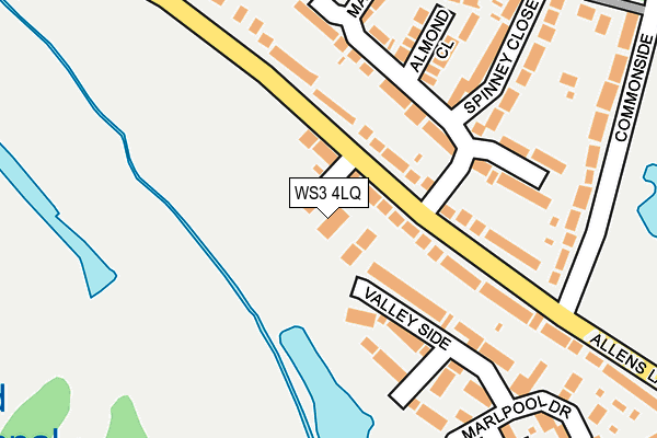 WS3 4LQ map - OS OpenMap – Local (Ordnance Survey)
