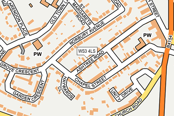 WS3 4LS map - OS OpenMap – Local (Ordnance Survey)