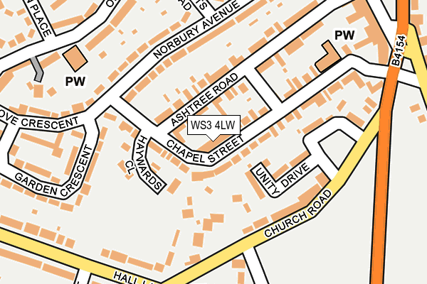 WS3 4LW map - OS OpenMap – Local (Ordnance Survey)