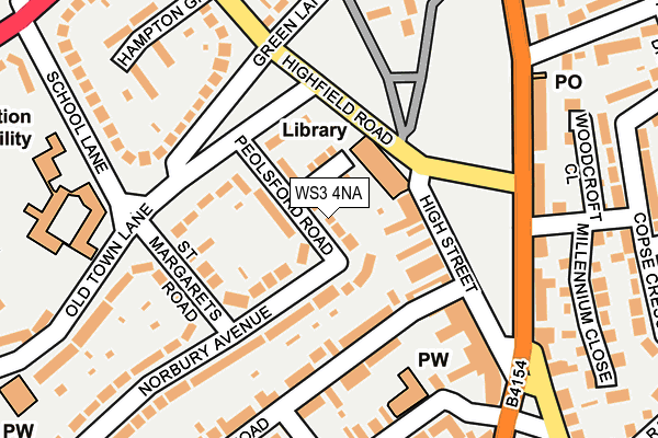 WS3 4NA map - OS OpenMap – Local (Ordnance Survey)