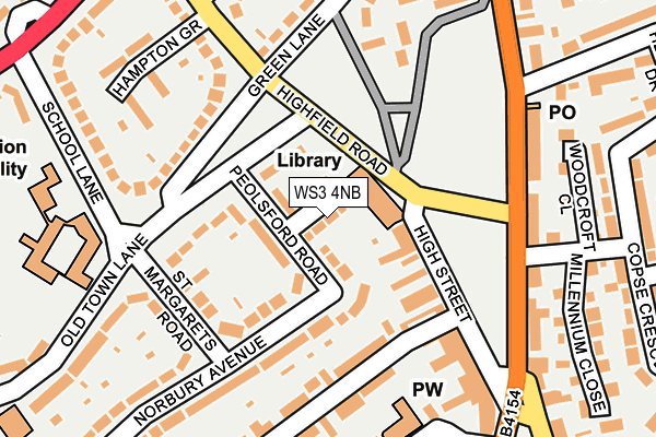 WS3 4NB map - OS OpenMap – Local (Ordnance Survey)
