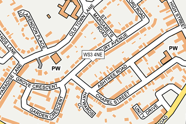 WS3 4NE map - OS OpenMap – Local (Ordnance Survey)