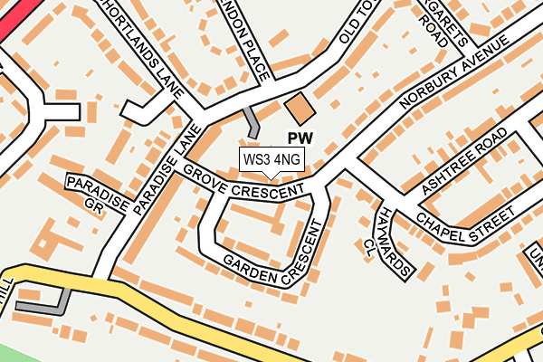 WS3 4NG map - OS OpenMap – Local (Ordnance Survey)