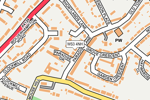 WS3 4NH map - OS OpenMap – Local (Ordnance Survey)