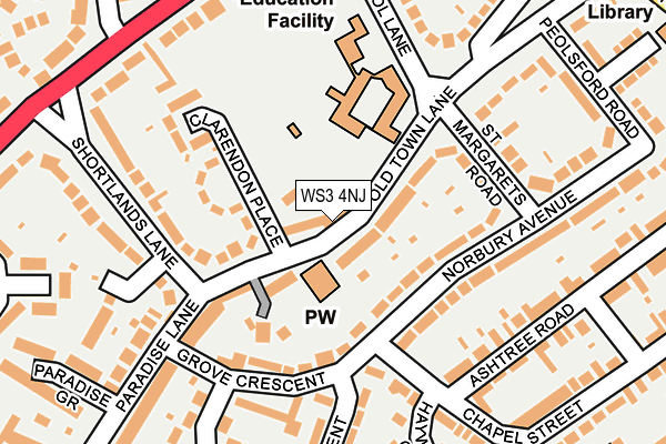 WS3 4NJ map - OS OpenMap – Local (Ordnance Survey)