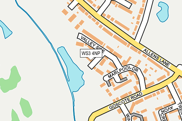 WS3 4NP map - OS OpenMap – Local (Ordnance Survey)