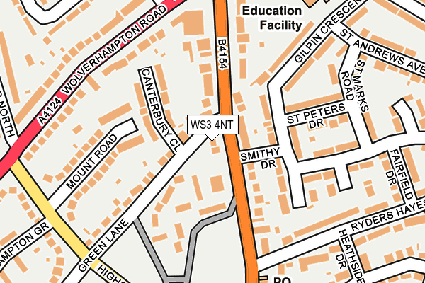 WS3 4NT map - OS OpenMap – Local (Ordnance Survey)