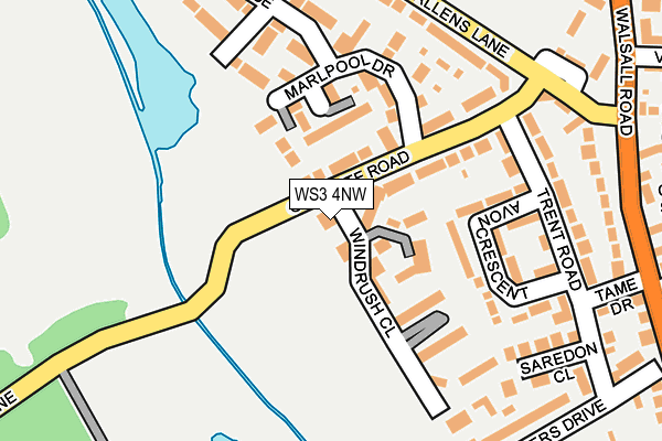 WS3 4NW map - OS OpenMap – Local (Ordnance Survey)