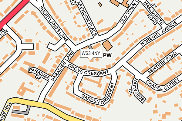 WS3 4NY map - OS OpenMap – Local (Ordnance Survey)