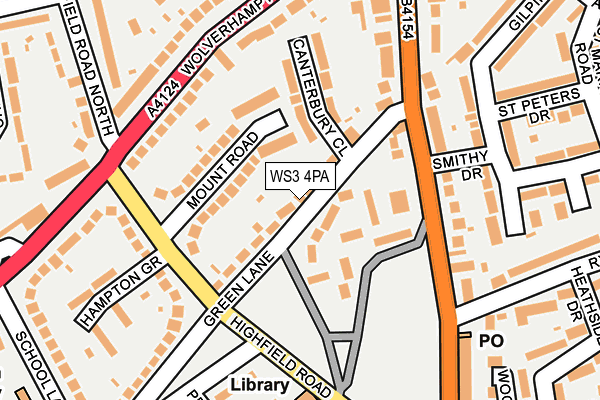 WS3 4PA map - OS OpenMap – Local (Ordnance Survey)