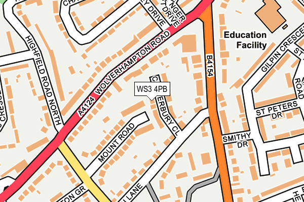 WS3 4PB map - OS OpenMap – Local (Ordnance Survey)