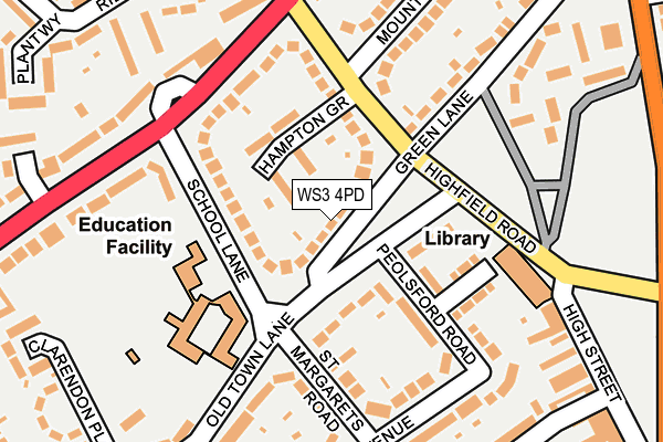 WS3 4PD map - OS OpenMap – Local (Ordnance Survey)