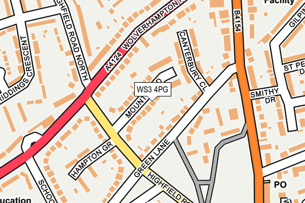 WS3 4PG map - OS OpenMap – Local (Ordnance Survey)