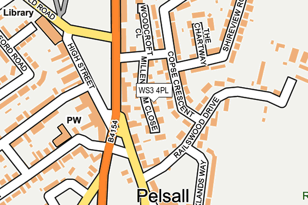 WS3 4PL map - OS OpenMap – Local (Ordnance Survey)