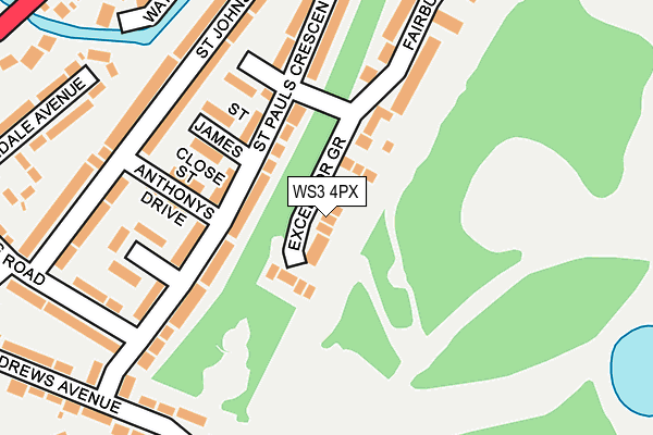 WS3 4PX map - OS OpenMap – Local (Ordnance Survey)